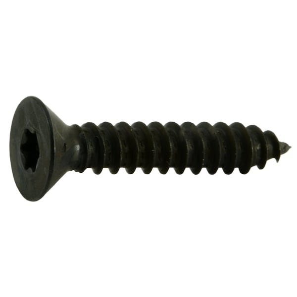 Midwest Fastener Sheet Metal Screw, #10 x 1 in, Black Steel Flat Head Torx Drive, 15 PK 36932 - main